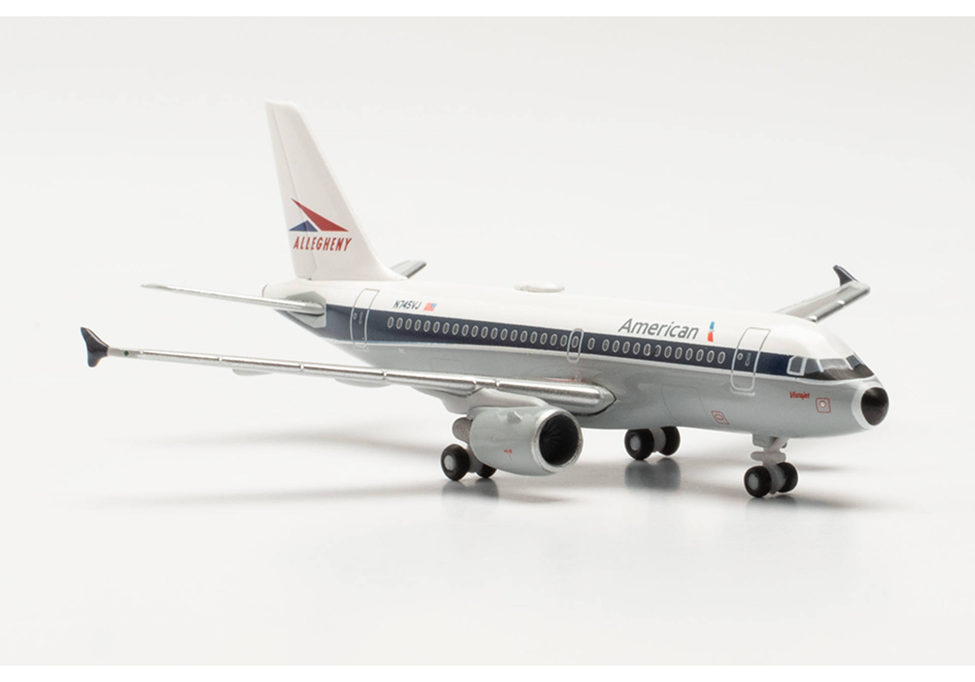 AIRBUS A319 ALLEGHENY HERITAGE LIVERY GRIS HERPA 1/500°