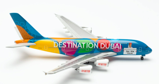 Emirates Airbus A380 "Destination Dubai" - A6-EOT - HERPA 1/500