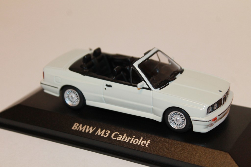 BMW M3 E30 CABRIOLET BLANC MAXICHAMPS 1/43°