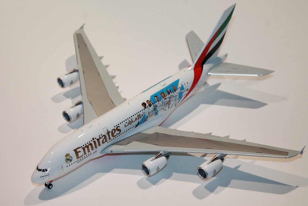 AIRBUS A380-800 EMIRATES REAL MADRID HERPA 1/200°