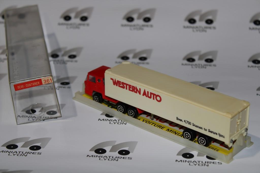 BERNARD SEMI CONTAINER WESTERN AUTO MAJORETTE 1/87