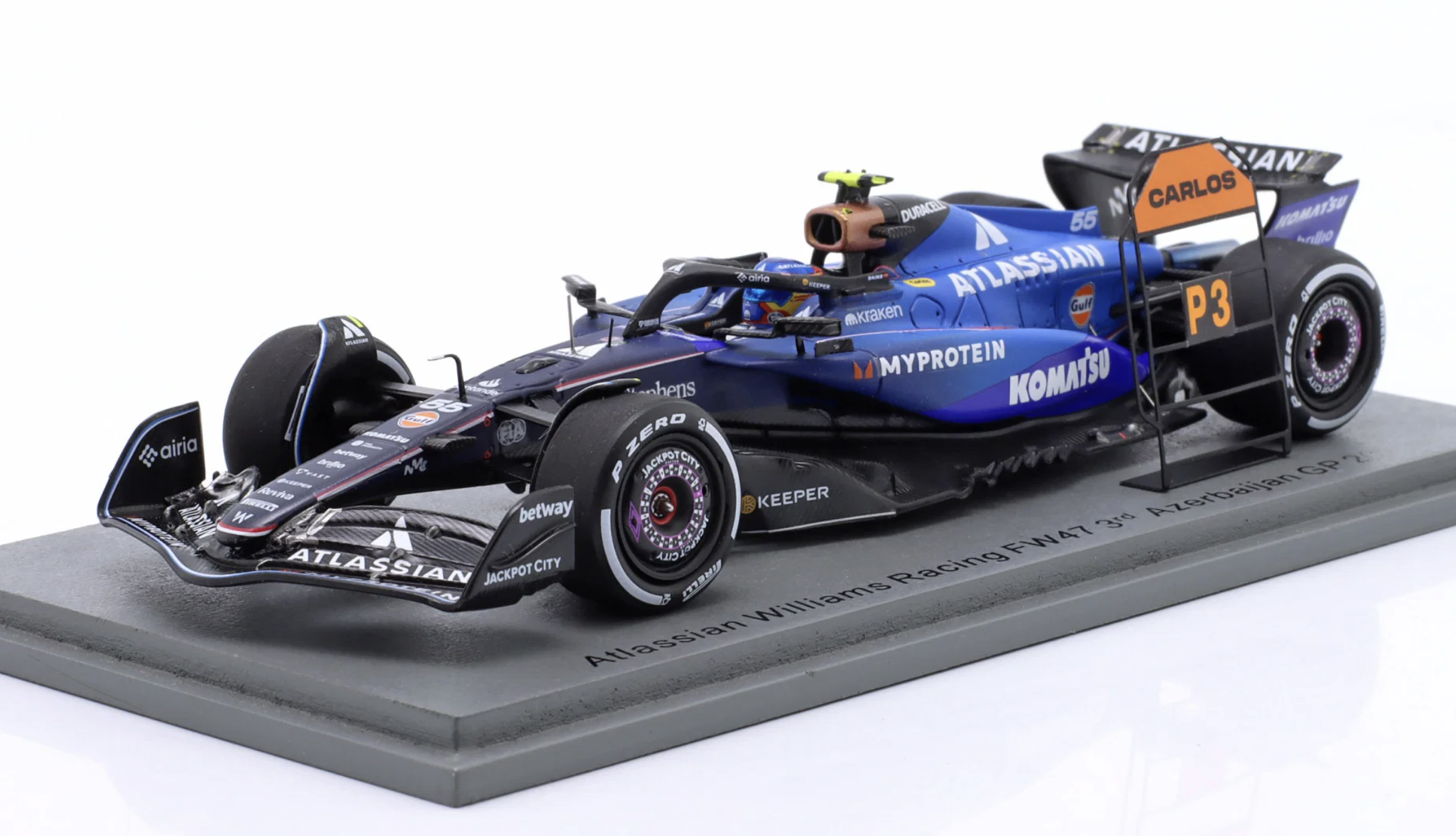 WILLIAMS RACING FW47 3RD AZERBAIJAN GP 2025 CARLOS SAINZ SPARK 1/43