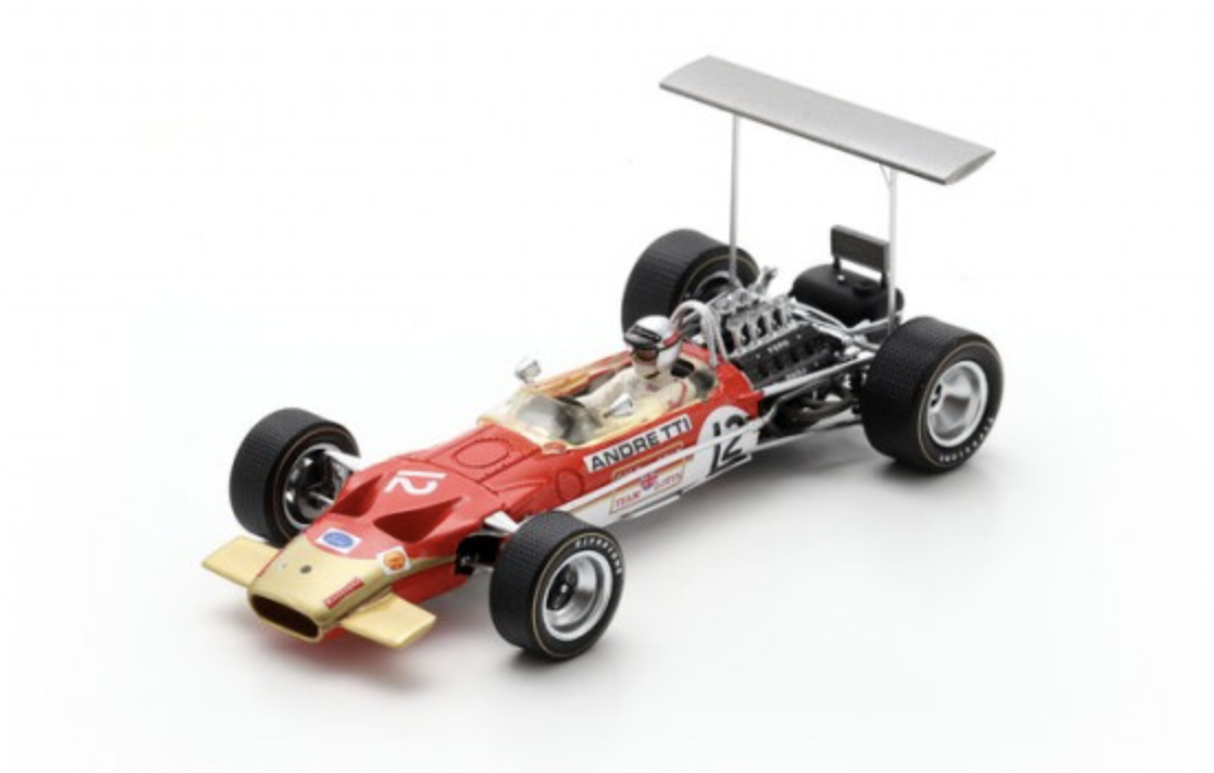 LOTUS 49B N°12 GP USA 1968 Mario Andretti spark 1/43
