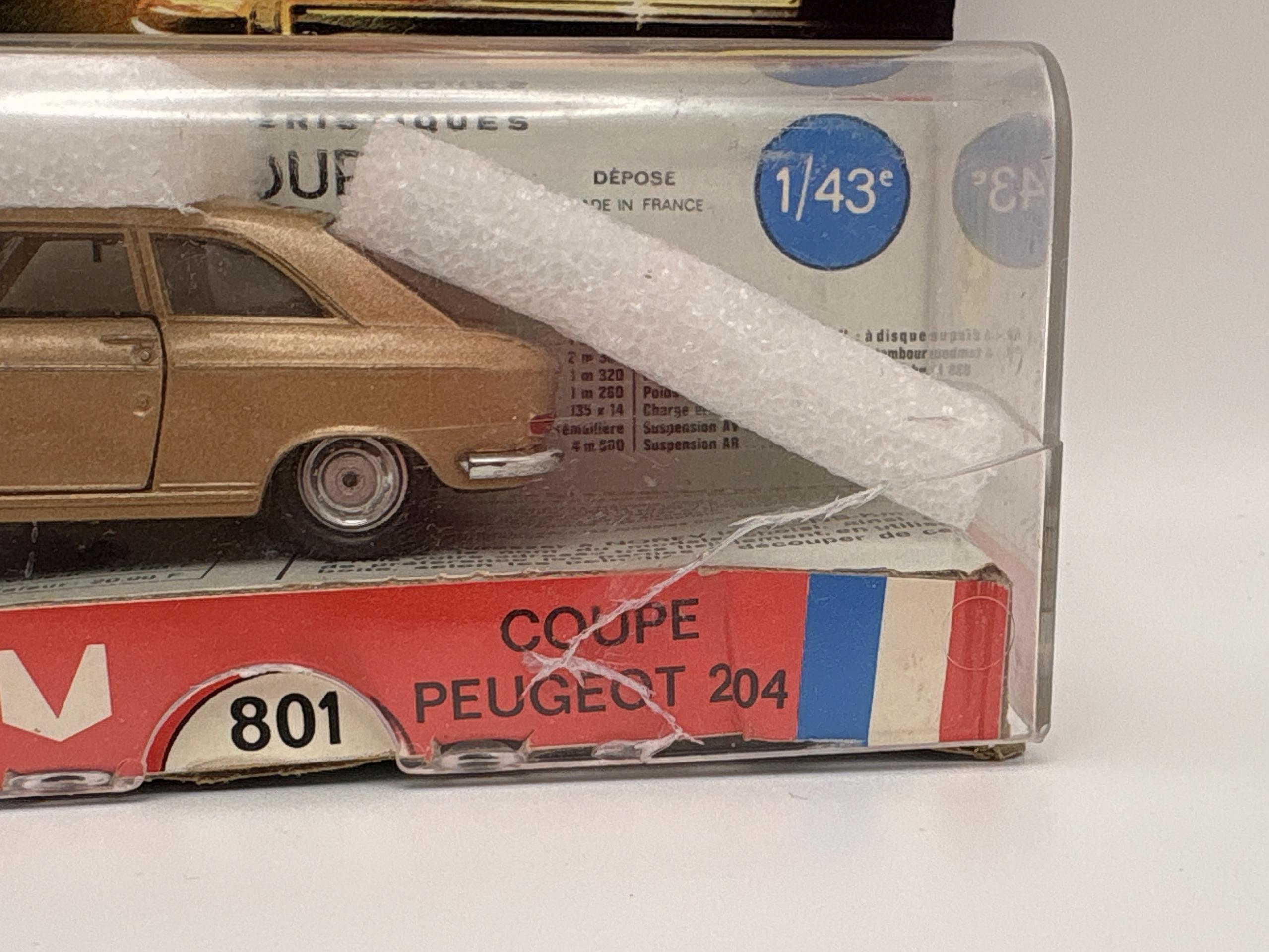 COUPE PEUGEOT 204 NOREV 1/43