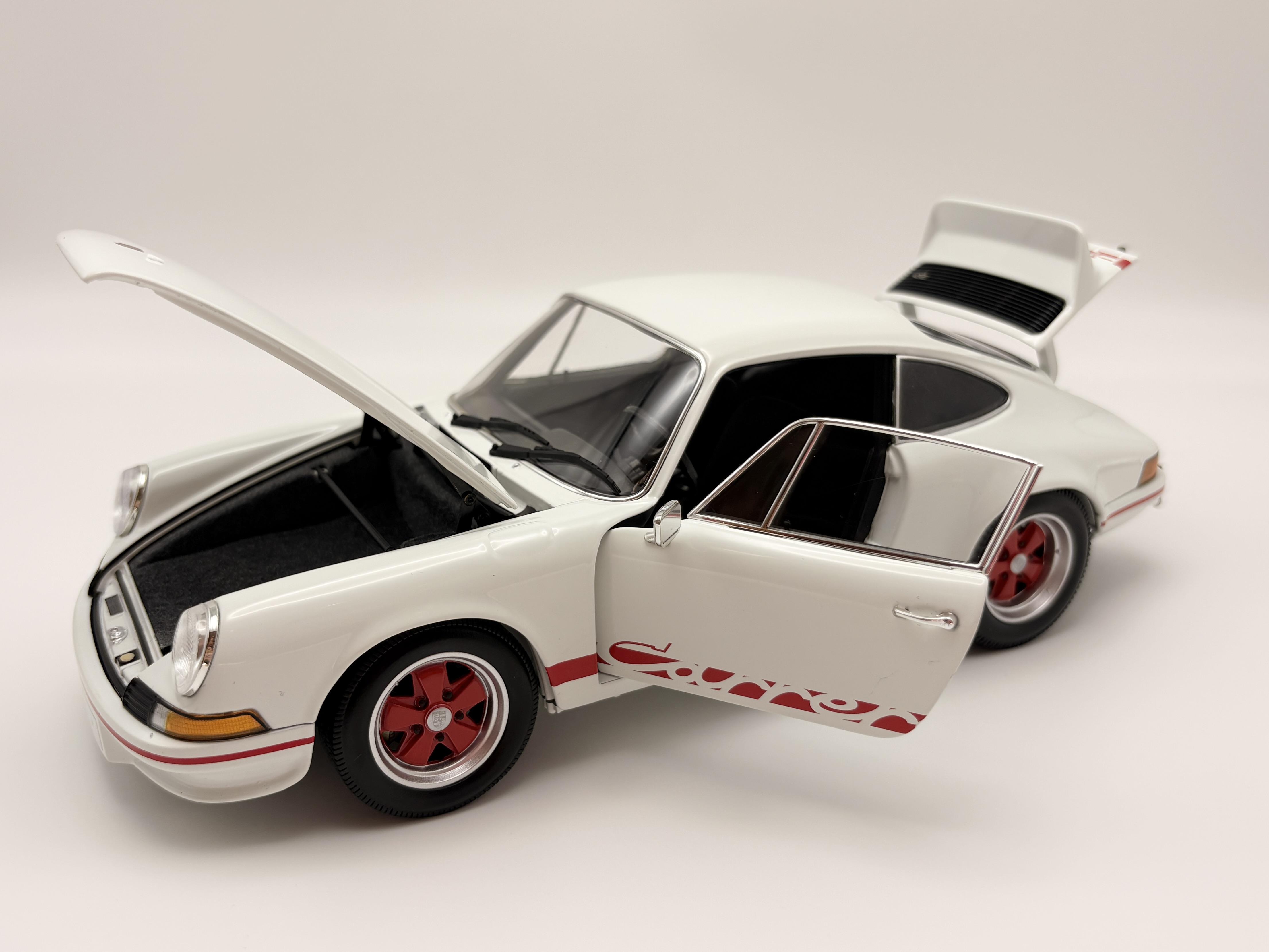 PORSCHE 911 CARRERA 2.7 RS  BLANC/ROUGE MINICHAMPS 1/18