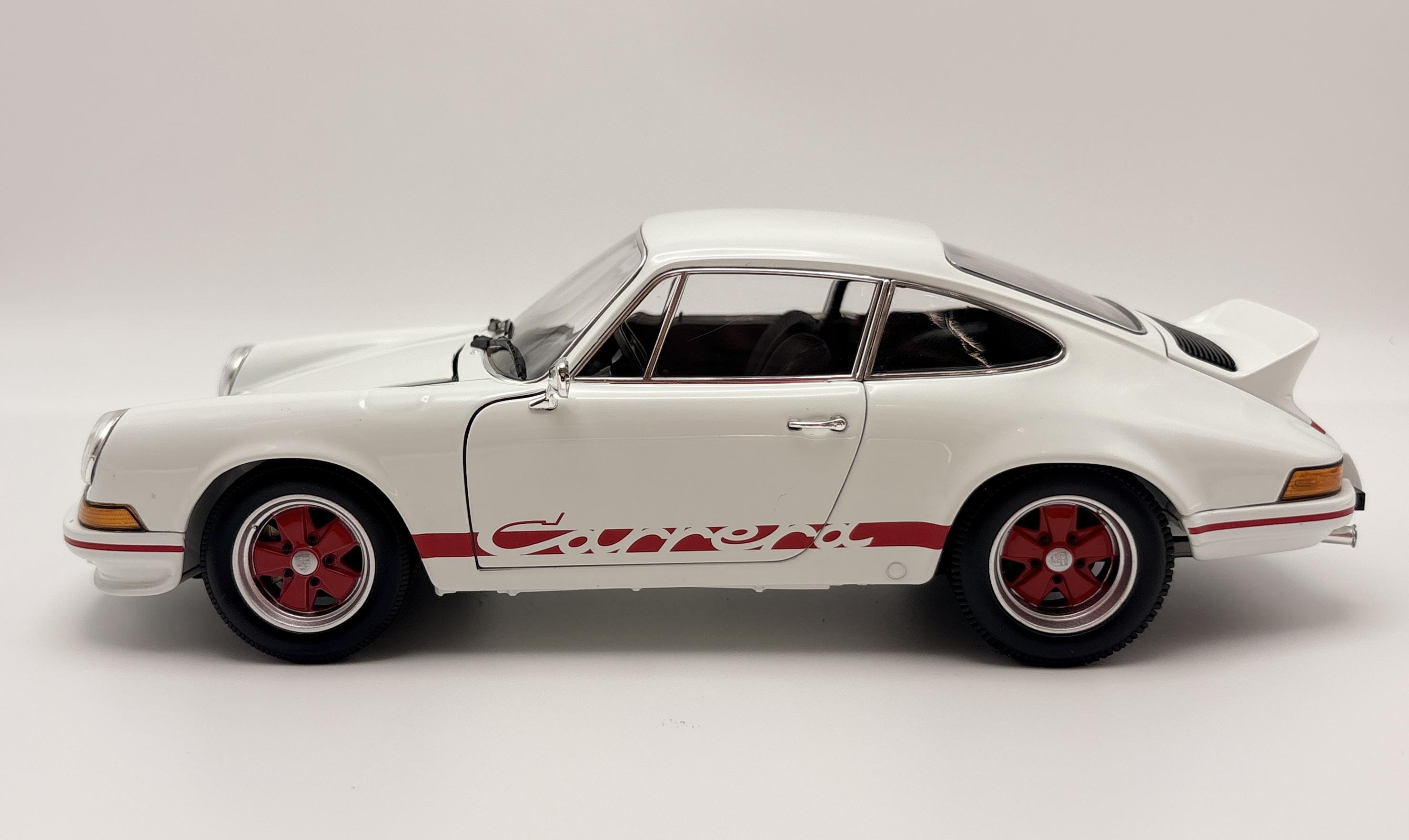 PORSCHE 911 CARRERA 2.7 RS  BLANC/ROUGE MINICHAMPS 1/18