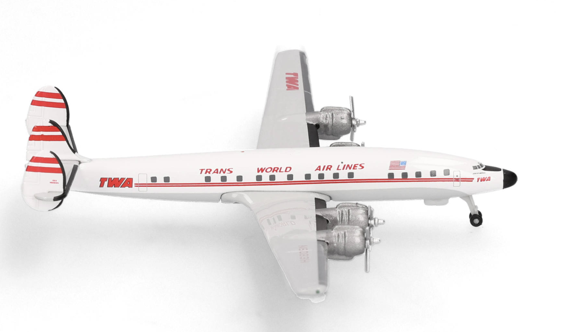 TWA - Trans World Airlines Lockheed L-1649A Jetstream – N8083H HERPA 1/500