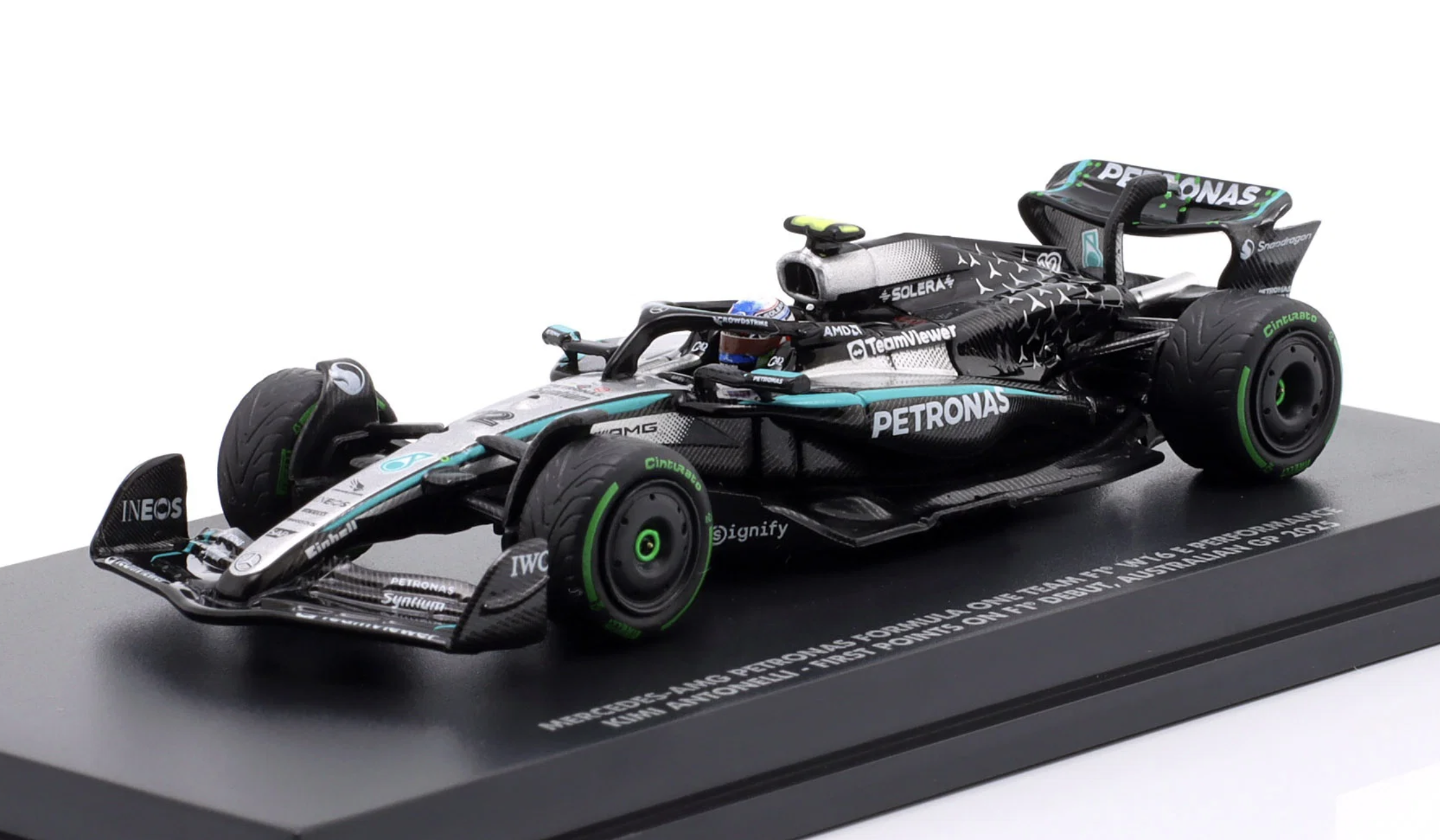 Mercedes-AMG Petronas Formula One Team  F1 W16 E Performance KIMI ANTONELLI GP 2025 MINICHAMPS 1/64