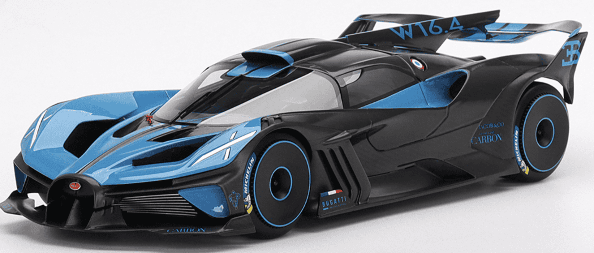 BUGATTI BOLIDE PRESENTATION BLUE TOP SPEED 1/18°