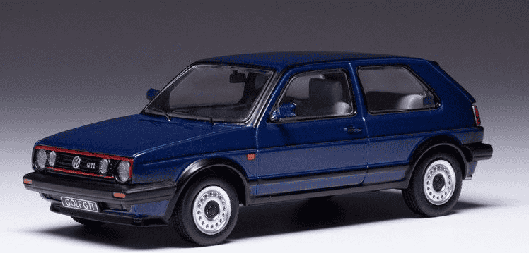VOLKSWAGEN GOLF GTI (MKI) 1984 BLEU MÉTALLISÉ IXO 1/43°