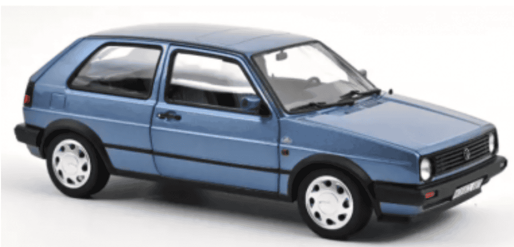 VW GOLF 10 MILION 1988 BLEU NOREV 1/18°
