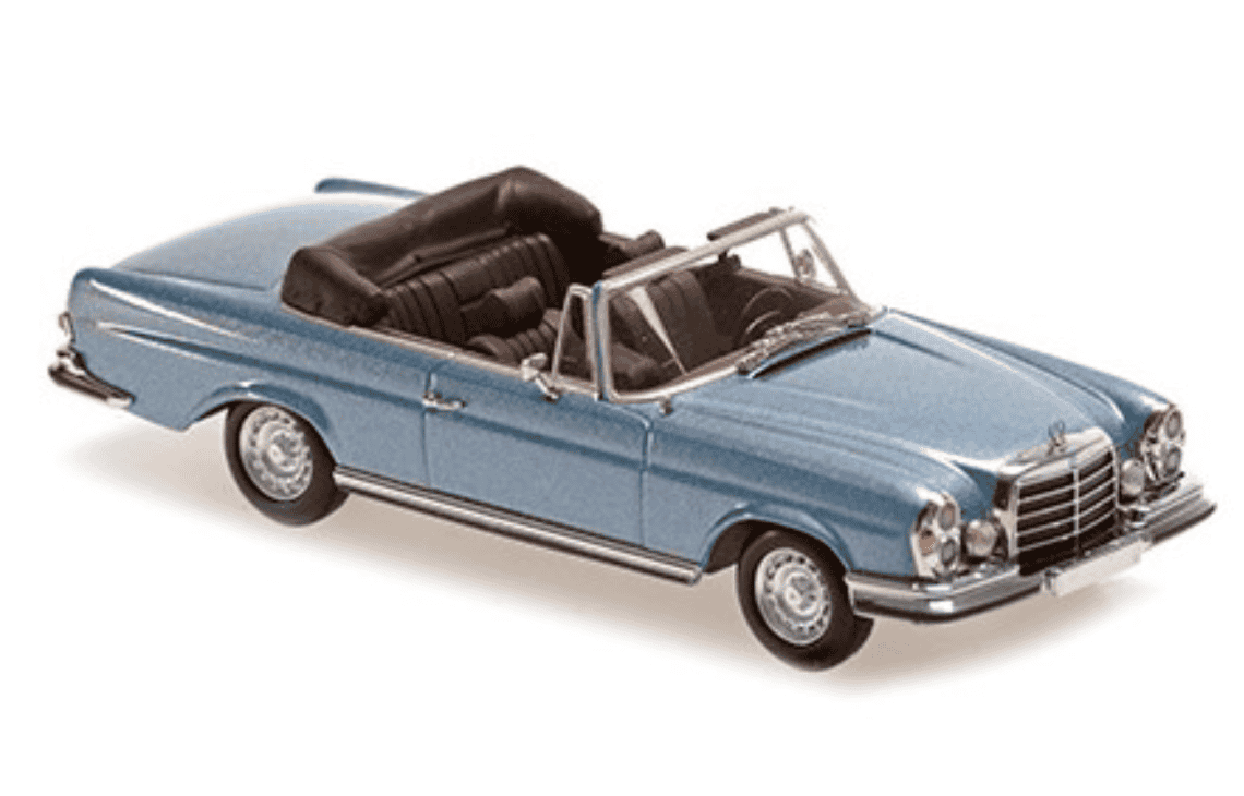 MERCEDES BENZ 280 SE 3.5 CABRIOLET 1970 BLEU MAXICHAMPS 1/43°