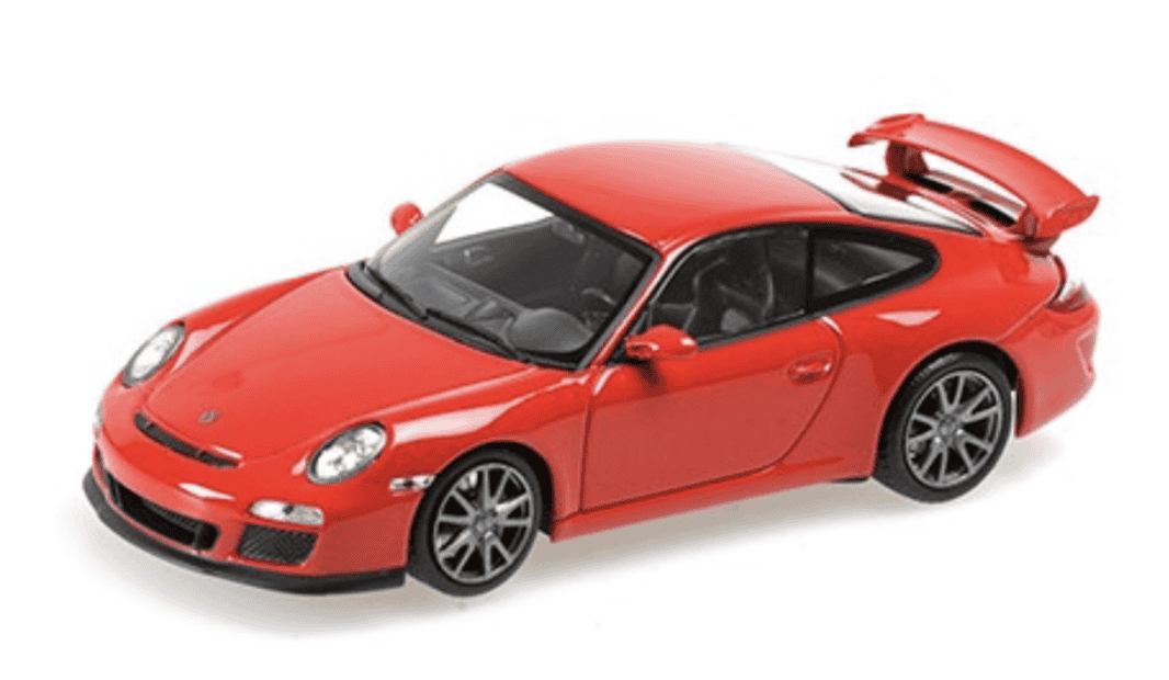 PORSCHE 911 GT3 2009 RED MINICHAMPS 1/43°