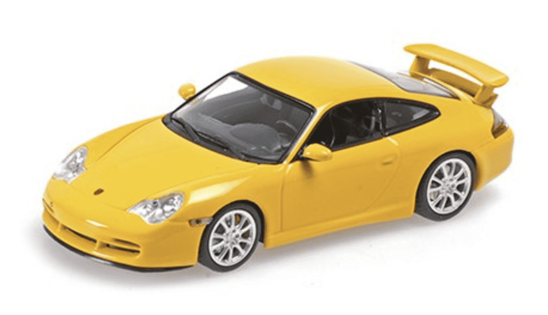 PORSCHE 911 GT3 2003 YELLOW MINICHAMPS 1/43°