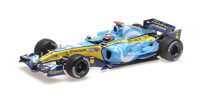 RENAULT F1 TEAM R25 FERNANDO ALONSO GP FRENCH 2005 MINICHAMPS 1/18°