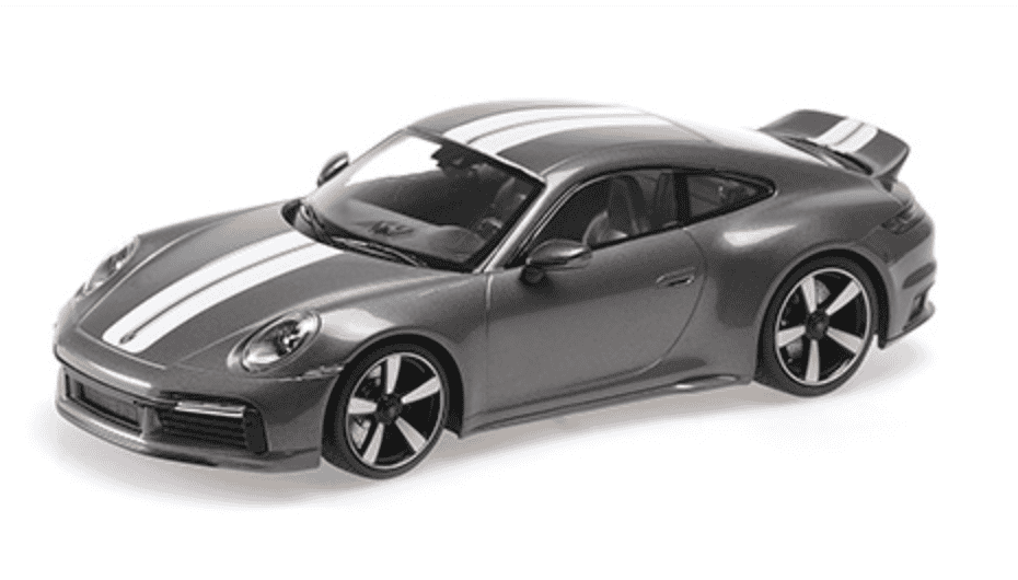 PORSCHE 911 (992) SPORT CLASSIC 2022 GREY METALLIC MINICHAMPS 1/18
