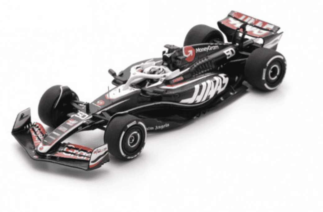 HAAS VF-24 N°50 MoneyGram Haas F1 Team 10ème GP Azerbaijan 2024 Oliver Bearman (première course en F1) SPARK 1/43