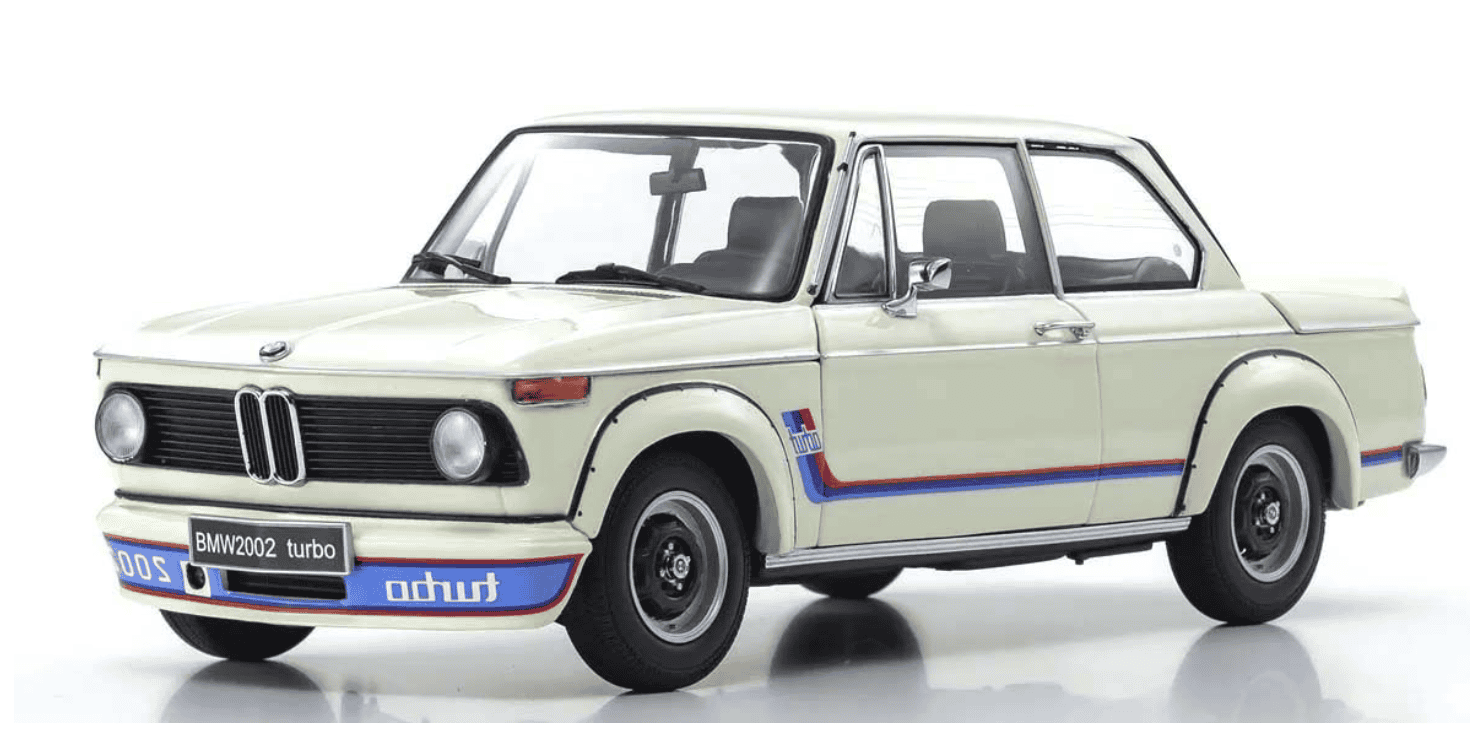 BMW 2002 TURBO 1974 WHITE KYOSHO 1/18