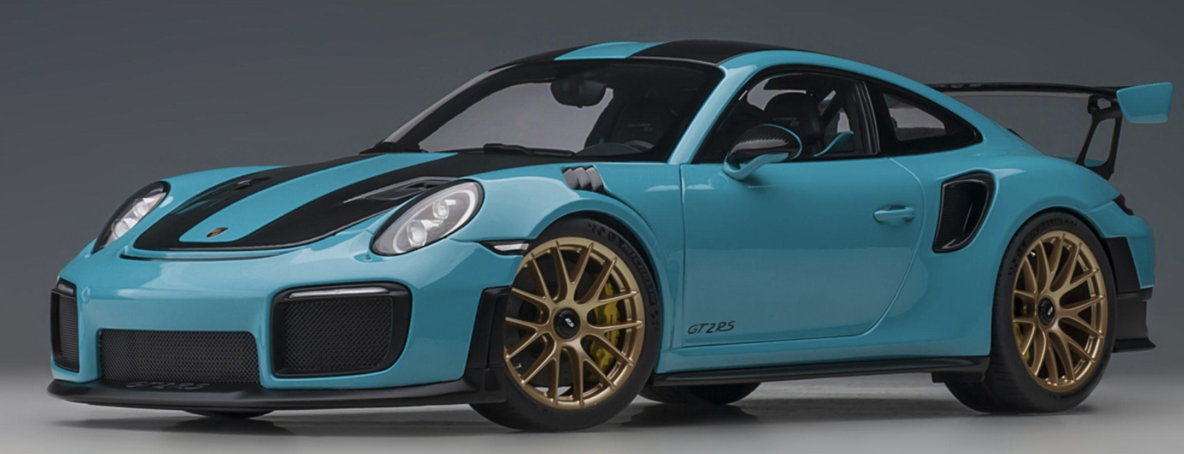 Porsche 911 991-2 Gt2 Rs Weissach Package 2019 Miami Blue AUTO ART 1/18