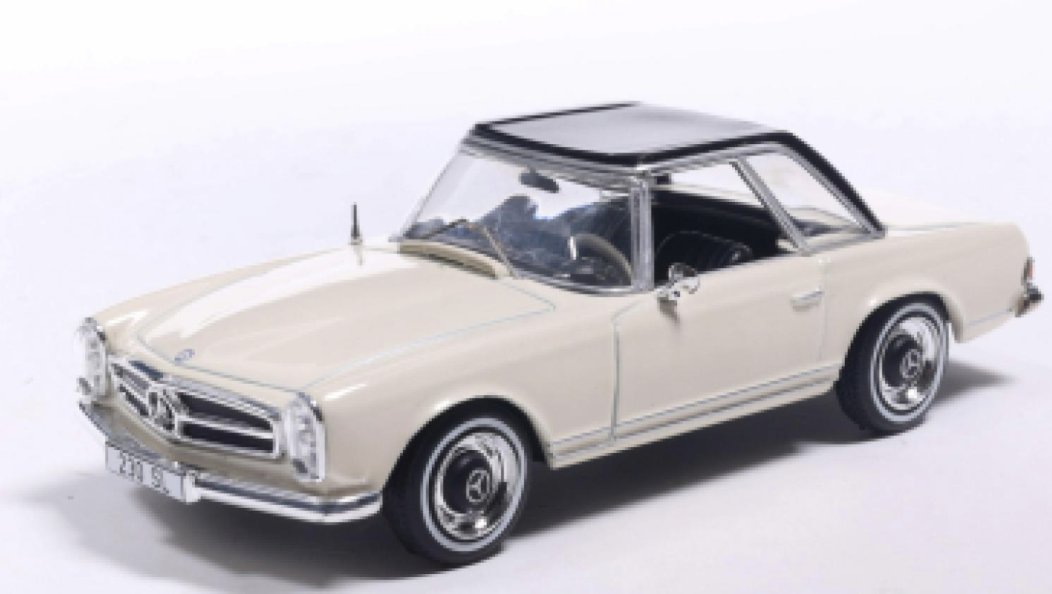Mercedes 230 1/43 IXO SL (W113) HardTop beige/noire 1964 1:43 IXO