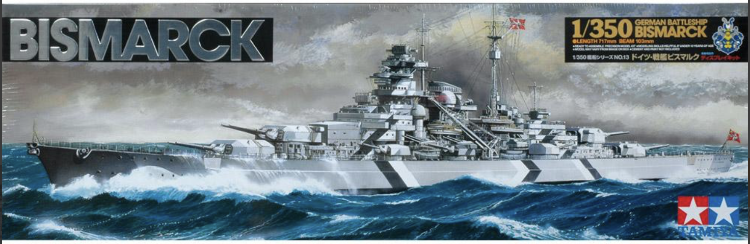 BISMARCK GERMAN BATTLESHIP- TAMIYA 1/350