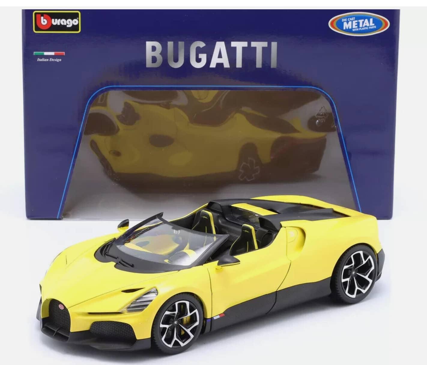 BUGATTI  W16 MISTRAL 2023 JAUNE BURAGO 1/18°