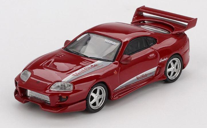 Toyota Supra MK4 (A80) VeilSide Combat V-I Red MINIGT 1/64