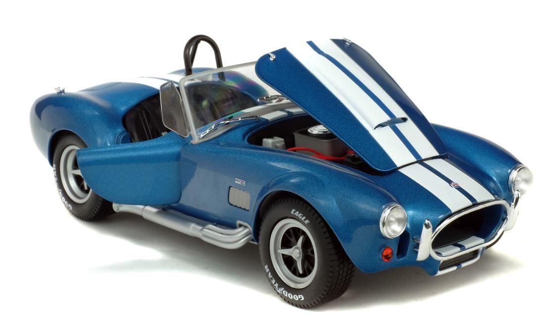 SHELBY COBRA 427 BLEU 1965 SOLIDO 1/18°