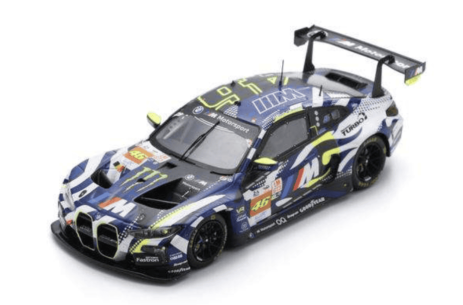 BMW M4 GT3 NO.46 TEAM WRT LE MANS 24H 2024 V. ROSSI - A. AL HARTHY - M. MARTIN SPARK 1/43