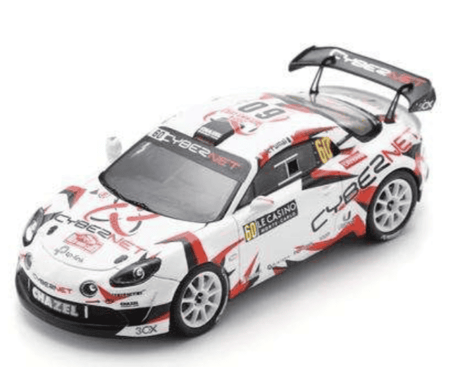 ALPINE A110 RALLY RGT NO.60 CHAZEL TECHNOLOGIES COURSE 4TH RGT RALLY MONTE CARLO 2024 A. FUMAL - J. ESCARTEFIGUE SPARK 1/43