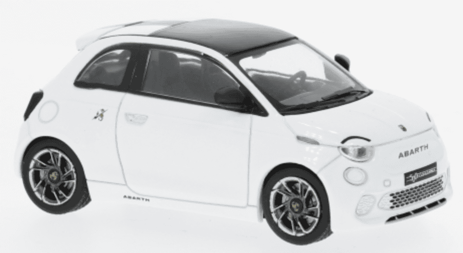 Fiat 500e Abarth blanc IXO 1/43