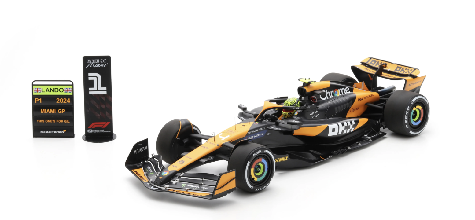 MCLAREN FORMULA 1 TEAM MCL38 NO.4 WINNER MIAMI GP 2024 LANDO NORRIS 1/12 SPARK