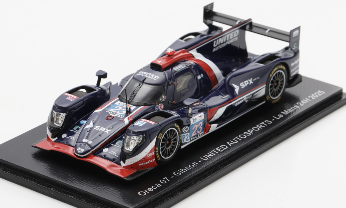 ORECA 07 - GIBSON NO.23 UNITED AUTOSPORTS LE MANS 24H 2025 D. SCHNEIDER - O. JARVIS - B. HANLEY SPARK 1/43
