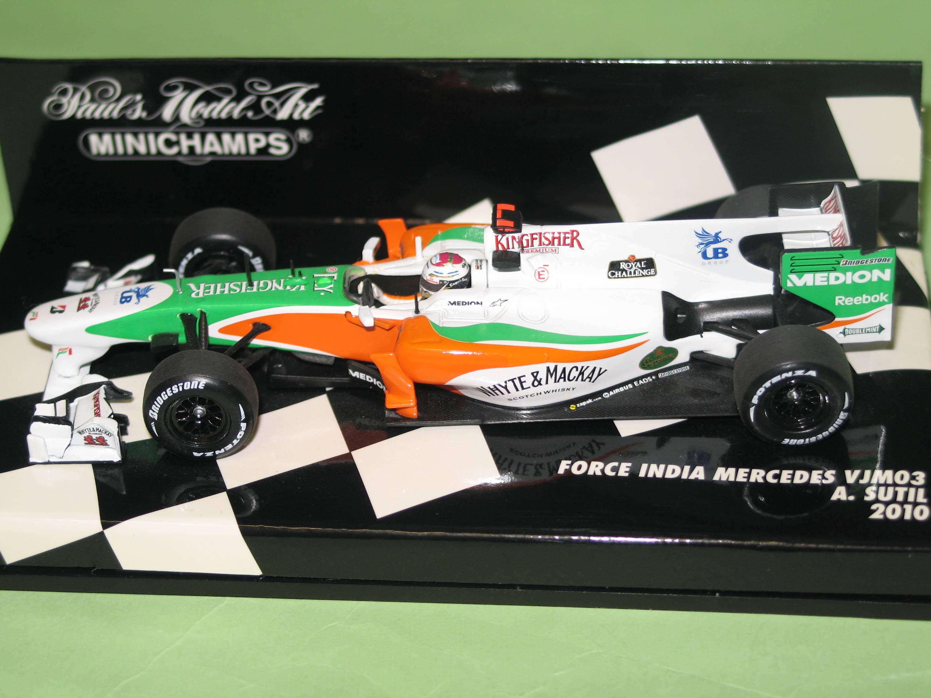 FORCE INDIA VJM03 SUTIL 2010 MINICHAMPS 1/43°