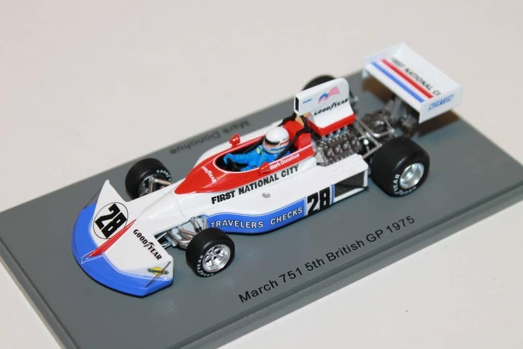 MARCH 751 N°28 5EME GP ANGLETERRE 1975 SPARK 1/43°