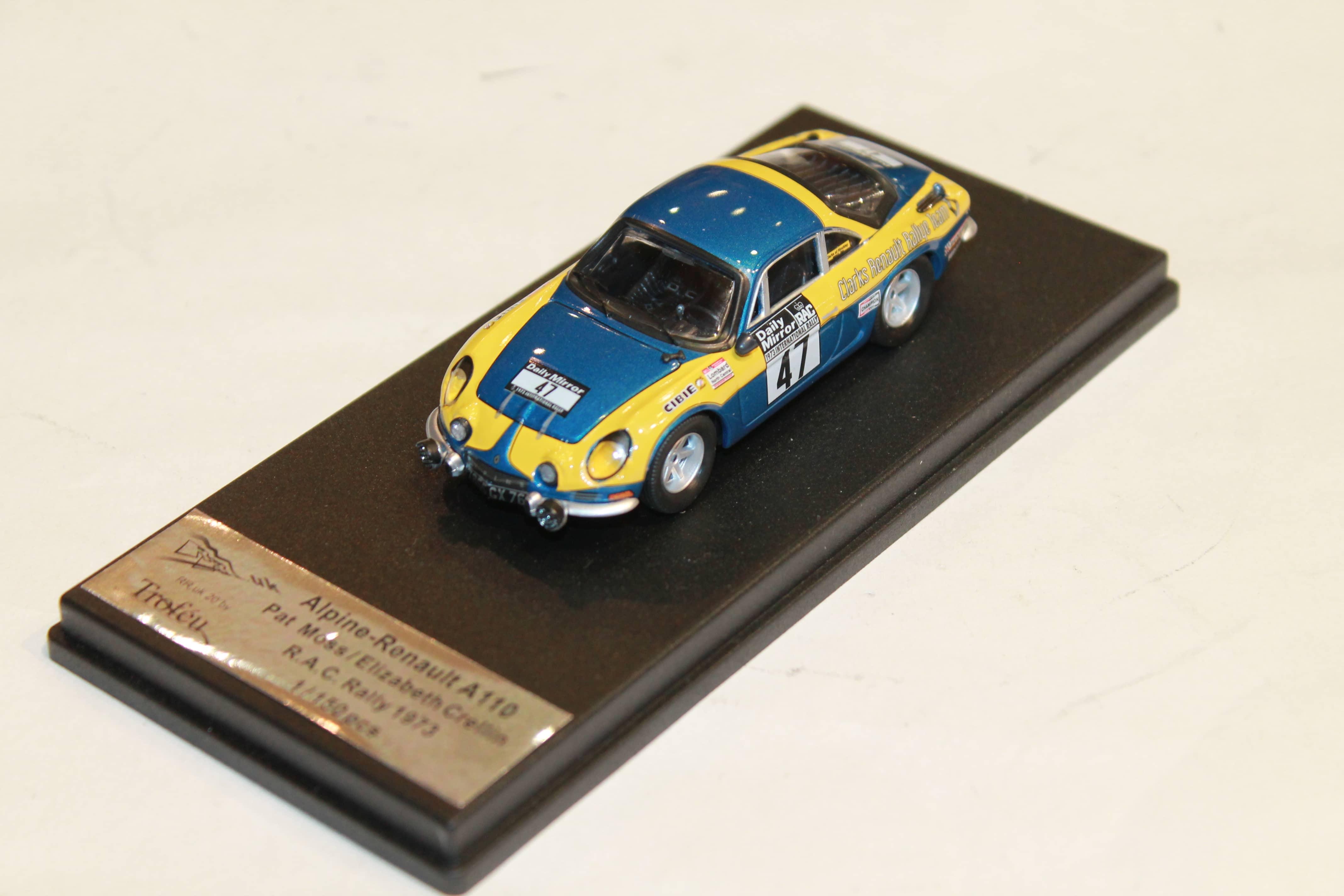 ALPINE RENAULT A110 RAC RALLY 1973 TROFEU 1/43°