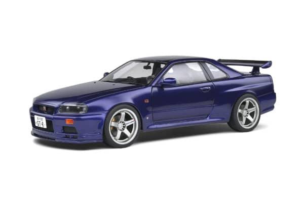 NISSAN SKYLINE GT-R R34 MIDNIGHT PURPLE 1999 SOLIDO 1/18°