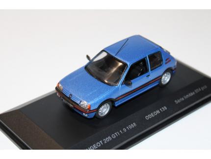 PEUGEOT 205 GTI 1.9L BLEU MIAMI ODEON 1/43°