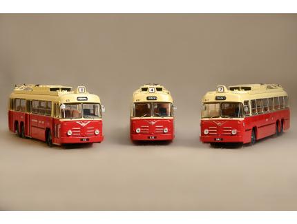 ASSORTIMENT BERLIET VETRA VA3 B2 LIGNE 4, 7 ET 18 - MINIATURES LYON - 1/43