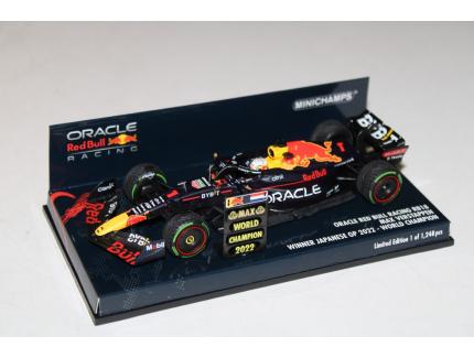 ORACLE RED BULL RACING RB18 MAX VERSTAPPEN VAINQUEUR GP DU JAPON CHAMPION DU MONDE MINICHAMPS 1/43°