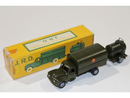 CITROEN 55 CAMION MILITAIRE AVEC REMORQUE CITERNE 1955 J.R.D 1/64°