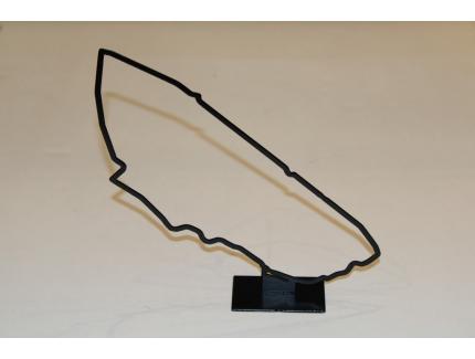 TRACE CIRCUIT DES 24H ACIER NOIR SUR PIED H23CM