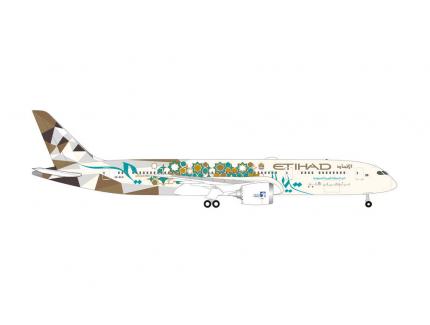 BOEING 787-9 DREAMLINER ETIHAD HERPA 1/500°