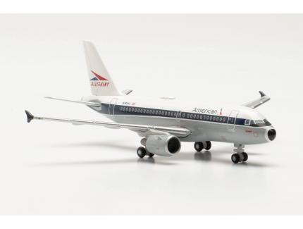 AIRBUS A319 ALLEGHENY HERITAGE LIVERY GRIS HERPA 1/500°