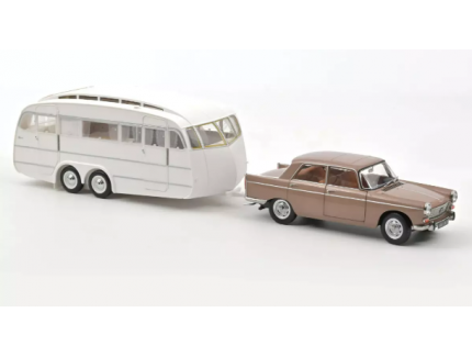 PEUGEOT 404 AVEC CARAVANE HENON NOREV 1/18°