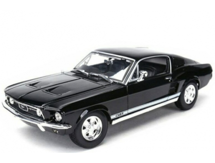 FORD MUSTANG GT NOIR 1969 AUTO WORLD 1/18°
