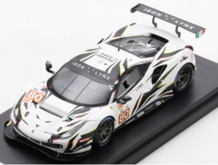 FERRARI 488 GTE EVO N°80 IRON LYNX 24H LE MANS 2022 CRESSONI-FISICHELL-HEISTAND LOOK SMART 1/43°