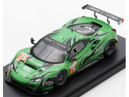 FERRARI 488 GTE EVO N°75 IRON LYNX 24H LE MANS 2022 EHRET-HOOK-VARRONE LOOK SMART 1/43°