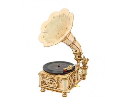 GRAMOPHONE CLASSIQUE FONCTIONNEL EN BOIS