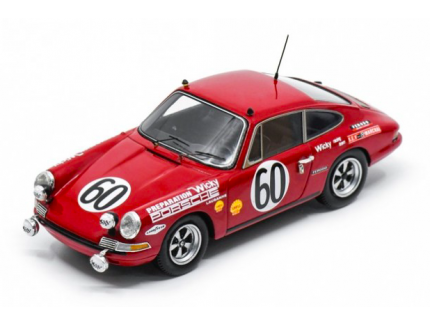 PORSCHE 911 T N°60 24H Le Mans 1968 J. de Mortemart - W. Meier - spark 1/43